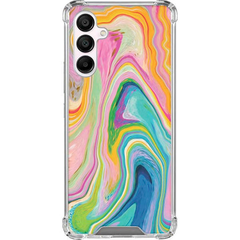Rainbow Marble by Etta Vee Galaxy A16 5G Clear Case