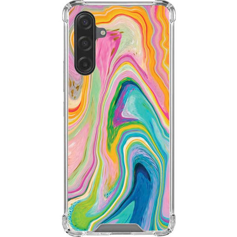 Rainbow Marble by Etta Vee Galaxy A17 Clear Case