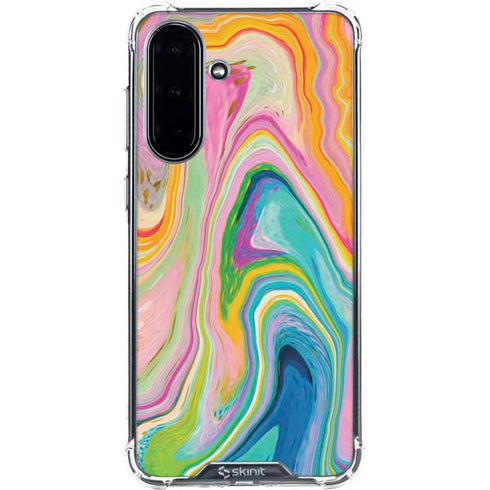 Rainbow Marble by Etta Vee Galaxy A36 5G Clear Case