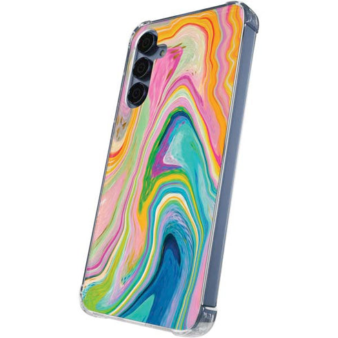 Rainbow Marble by Etta Vee Galaxy A55 5G Clear Case