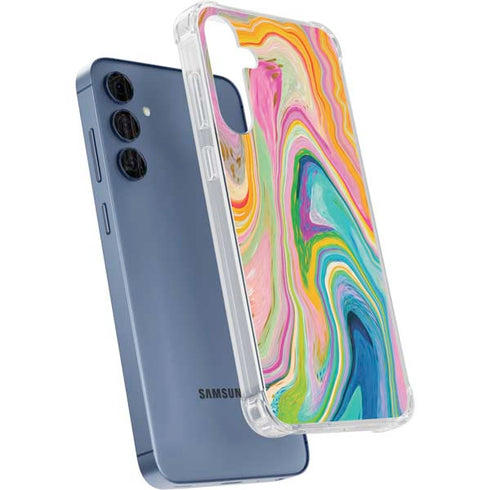 Rainbow Marble by Etta Vee Galaxy A55 5G Clear Case