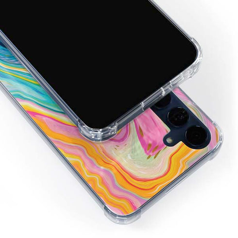 Rainbow Marble by Etta Vee Galaxy A55 5G Clear Case