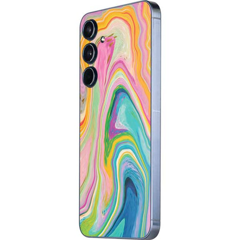 Rainbow Marble by Etta Vee Galaxy A55 5G Skin