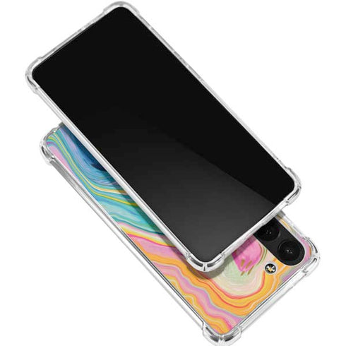Rainbow Marble by Etta Vee Galaxy S24 FE Clear Case