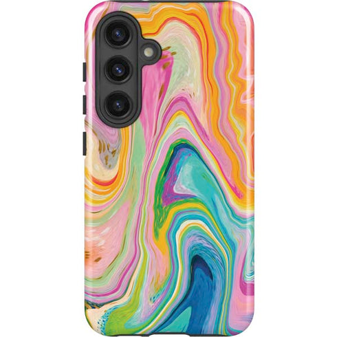 Rainbow Marble by Etta Vee Galaxy S25 Impact Case