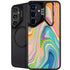 Rainbow Marble by Etta Vee Galaxy S25 Kickstand Case