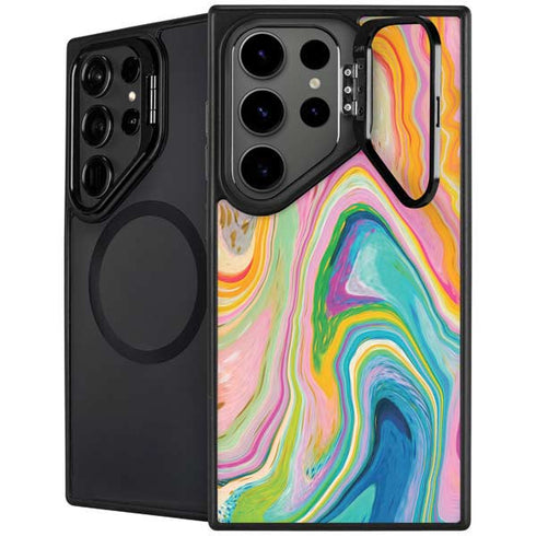 Rainbow Marble by Etta Vee Galaxy S25 Ultra Kickstand Case