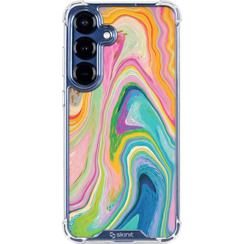 Rainbow Marble by Etta Vee Galaxy S25 Clear Case