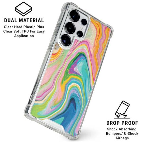 Rainbow Marble by Etta Vee Galaxy S25 Ultra Clear Case