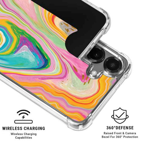 Rainbow Marble by Etta Vee Galaxy S26 Clear Case