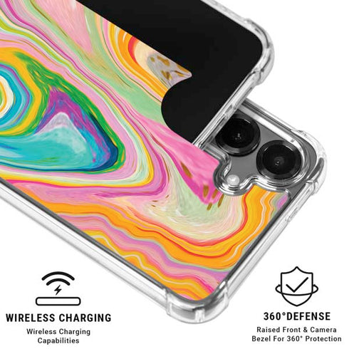 Rainbow Marble by Etta Vee Galaxy S26 Plus Clear Case