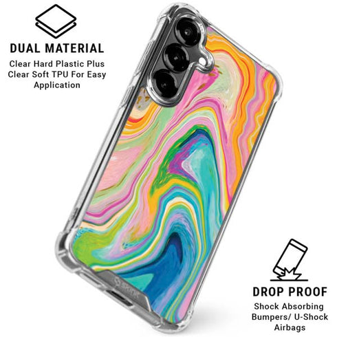 Rainbow Marble by Etta Vee Galaxy S26 Plus Clear Case