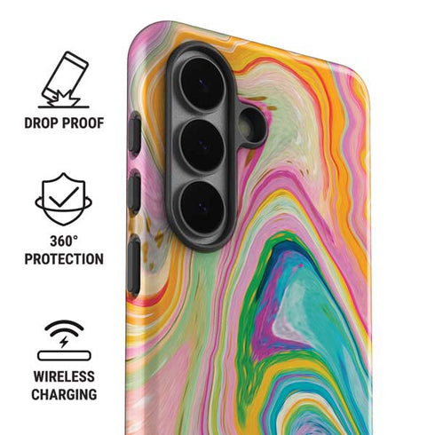 Rainbow Marble by Etta Vee Galaxy S26 Plus Impact Case