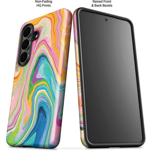 Rainbow Marble by Etta Vee Galaxy S26 Plus Impact Case