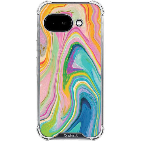 Rainbow Marble by Etta Vee Google Pixel 9a Clear Case
