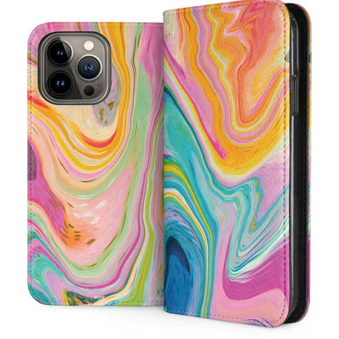 Rainbow Marble by Etta Vee iPhone Cases