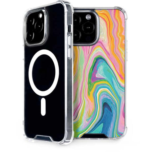 Rainbow Marble by Etta Vee iPhone Cases