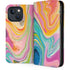 Rainbow Marble by Etta Vee iPhone 15 Folio Case