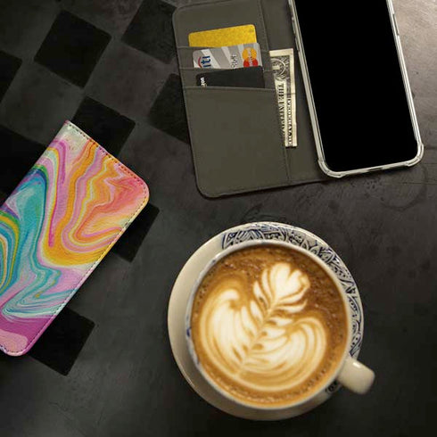Rainbow Marble by Etta Vee iPhone 15 Folio Case
