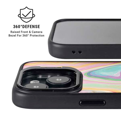 Rainbow Marble by Etta Vee iPhone 15 Kickstand Case