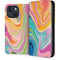 Rainbow Marble by Etta Vee iPhone 15 Plus Folio Case