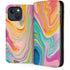 Rainbow Marble by Etta Vee iPhone 15 Plus Folio Case