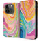 Rainbow Marble by Etta Vee iPhone 15 Pro Folio Case