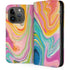 Rainbow Marble by Etta Vee iPhone 15 Pro Folio Case