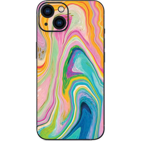 Rainbow Marble by Etta Vee iPhone 15 Skin