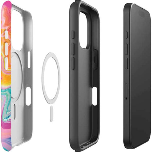 Rainbow Marble by Etta Vee iPhone 16 Pro Max Magsafe Impact Case