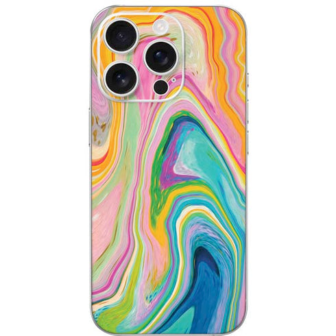 Rainbow Marble by Etta Vee iPhone 16 Pro Skin