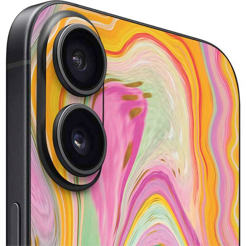 Rainbow Marble by Etta Vee iPhone 16 Skin