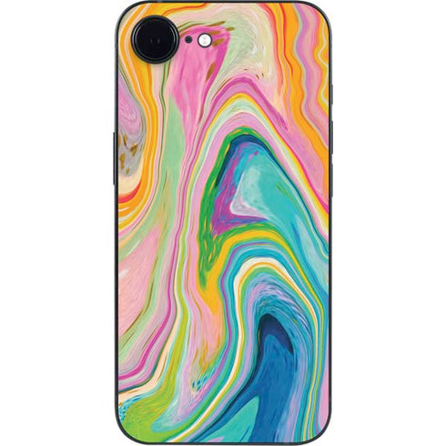Rainbow Marble by Etta Vee iPhone 16e Skin