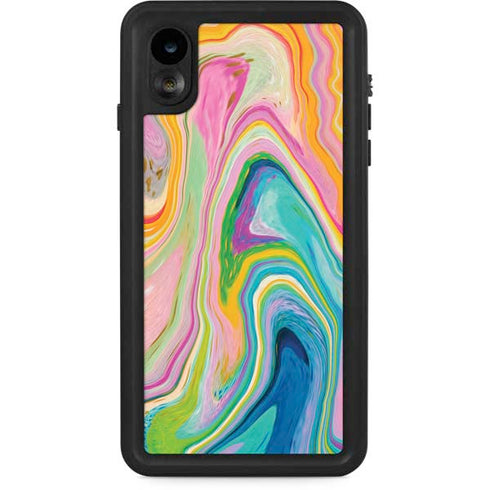 Rainbow Marble by Etta Vee iPhone Cases