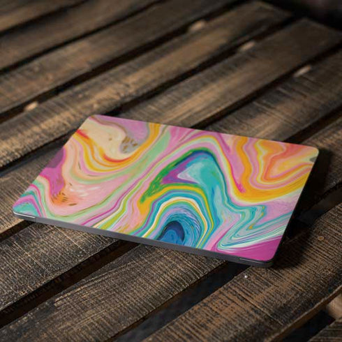Rainbow Marble by Etta Vee Apple MacBook Air Skin