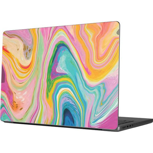 Rainbow Marble by Etta Vee Apple MacBook Pro 14-inch Skin