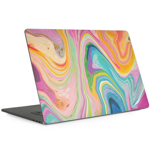 Rainbow Marble by Etta Vee MacBook Skins