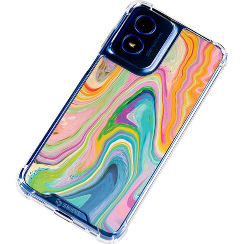 Rainbow Marble by Etta Vee Moto G Play 4G (2024) Clear Case