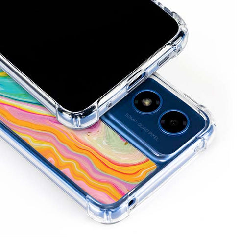 Rainbow Marble by Etta Vee Moto G Play 4G (2024) Clear Case