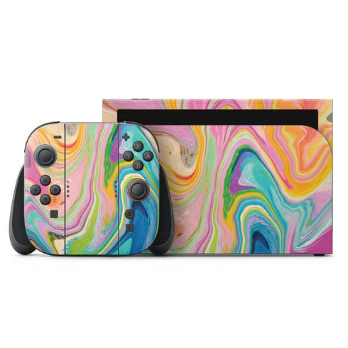 Rainbow Marble by Etta Vee Nintendo Skins