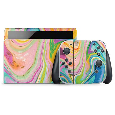 Rainbow Marble by Etta Vee Nintendo Skins