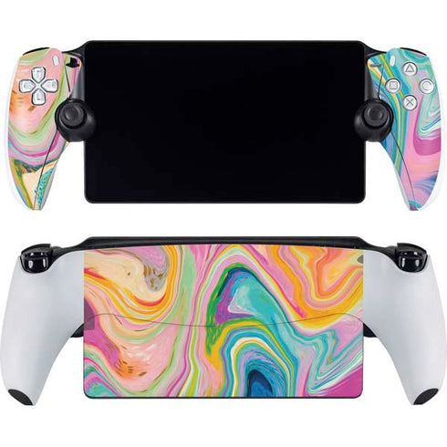 Rainbow Marble by Etta Vee PlayStation Portal Remote Player Skin