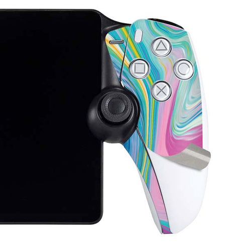 Rainbow Marble by Etta Vee PlayStation Portal Remote Player Skin