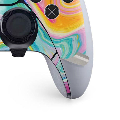 Etta Vee Rainbow Marble PS5 DualSense Edge Pro Controller Skin