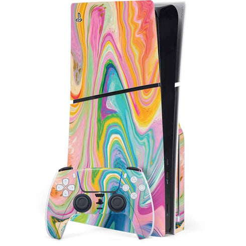 Rainbow Marble by Etta Vee PlayStation PS5 Skins