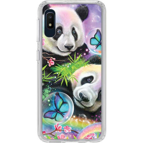 Rainbow Pandas with Butterflies by Sheena Pike Galaxy Cases