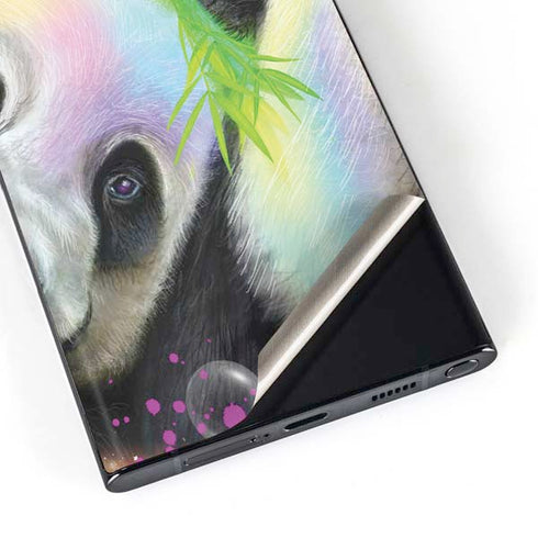 Rainbow Pandas with Butterflies by Sheena Pike Galaxy Skins