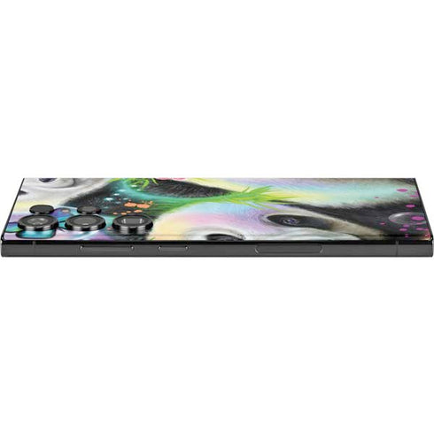 Rainbow Pandas with Butterflies by Sheena Pike Galaxy Skins