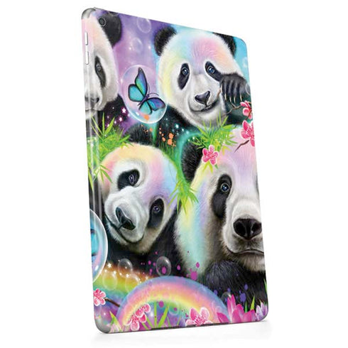Rainbow Pandas with Butterflies by Sheena Pike Apple iPad Skin