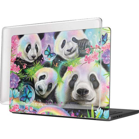Rainbow Pandas with Butterflies by Sheena Pike MacBook Pro 14in (2021-24) Case plus Skin